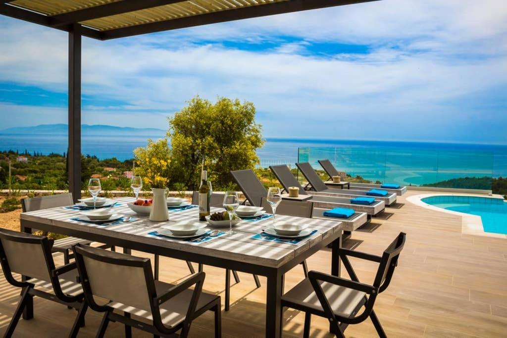 New Villa Blue With Private Pool At Trapezaki Livathos  Exterior foto